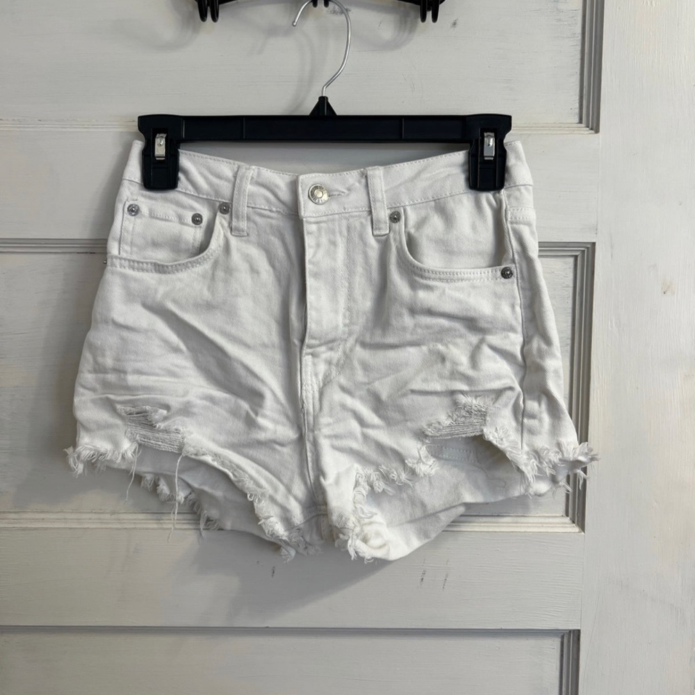 White Denim Shorts